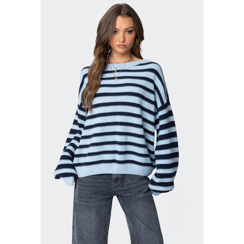 Aerin Oversized Sweater BLUE AND NAVY XS/S