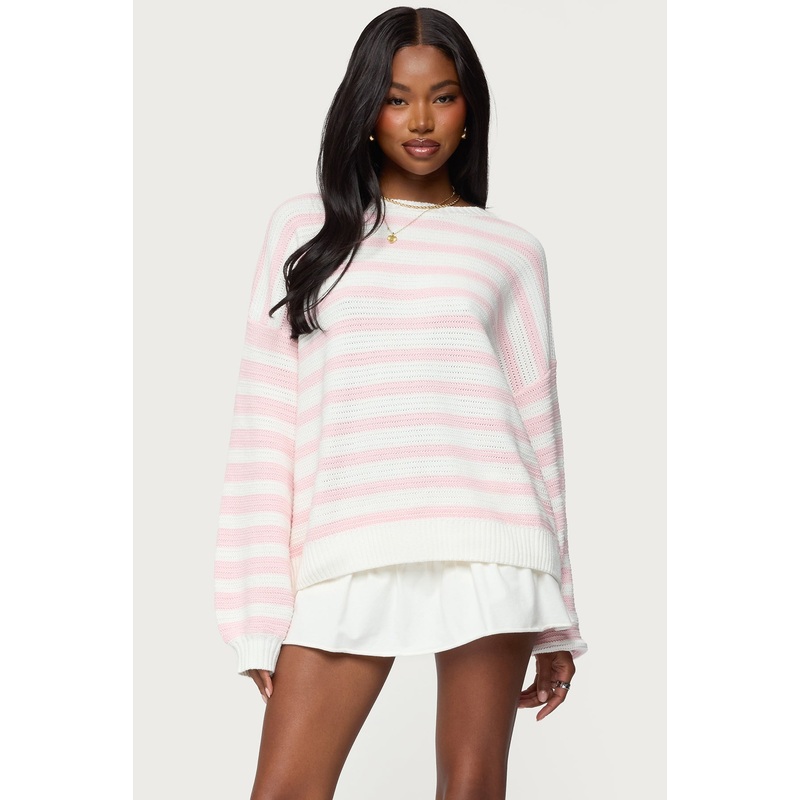 Aerin Oversized Sweater LIGHT PINK AND CREAM XS/S