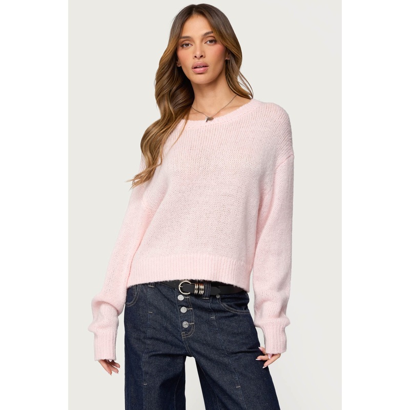 Kyrah Oversized Knit Sweater LIGHT PINK XS