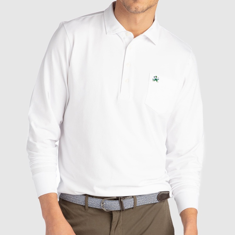 Notre Dame | JACK LONG-SLEEVE POLO | COLLEGIATE WHITE SML