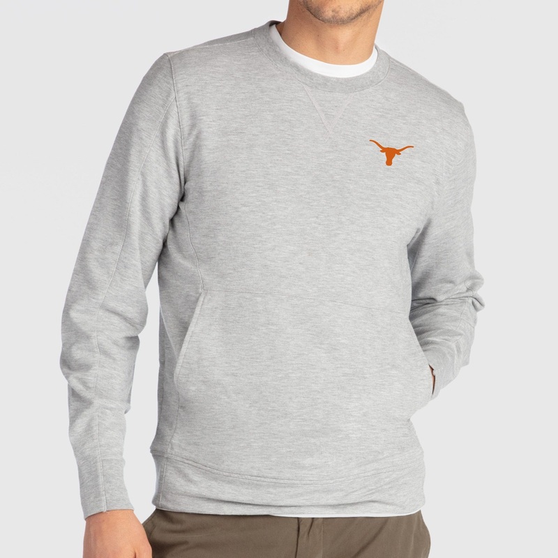 TEXAS | RUSS CREWNECK | COLLEGIATE GREY HEATHER SML