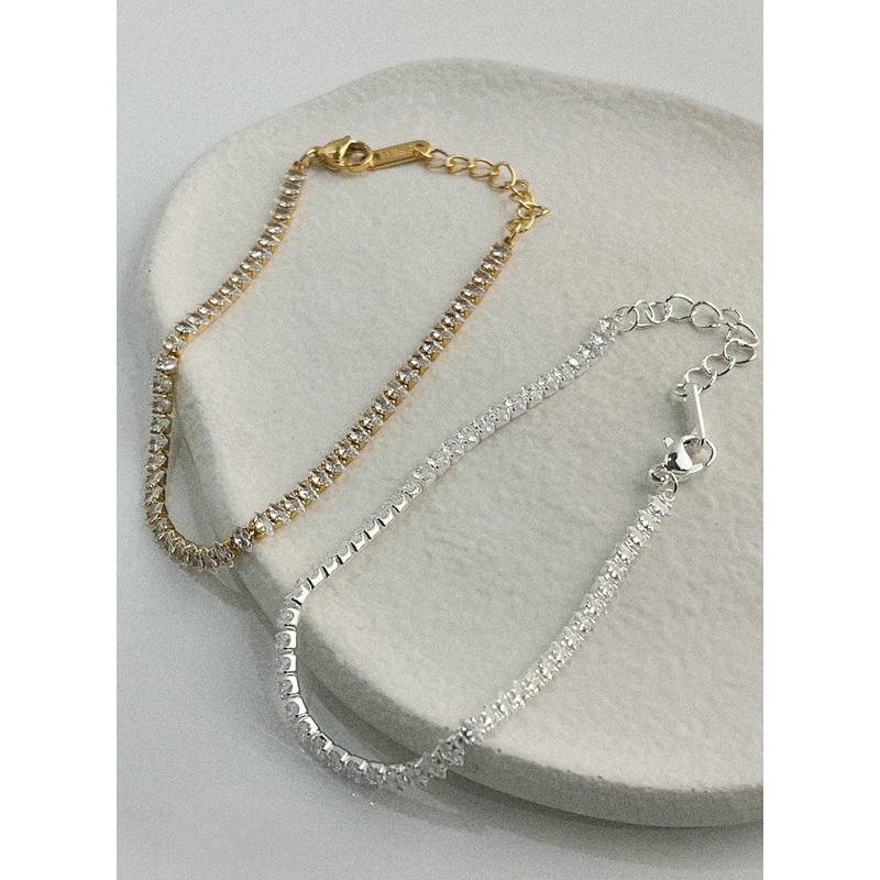 All Square Cubic Bracelet IL411 Gray One Size