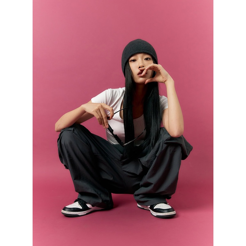 Cotton U-Neck Crop Top IL409 White S/M