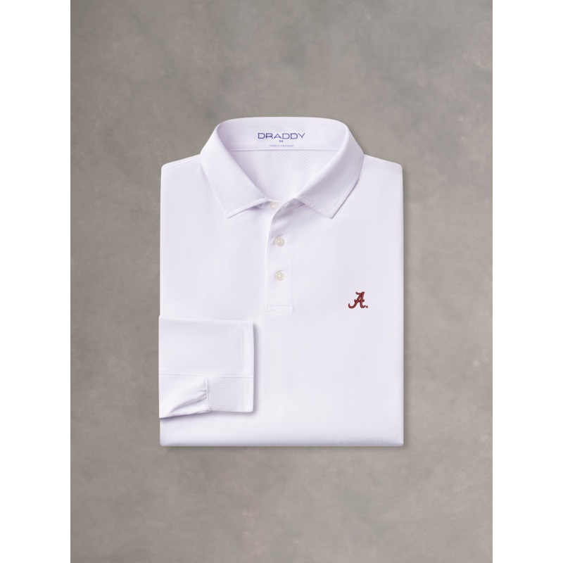 ALABAMA | COOL HAND LUKE POLO | COLLEGIATE WHITE SML