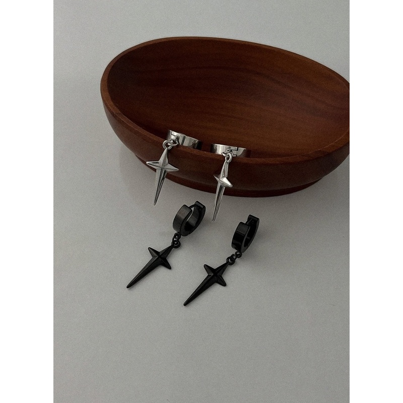 Pointed Cross One Touch Piercings IL415 Gray One Size