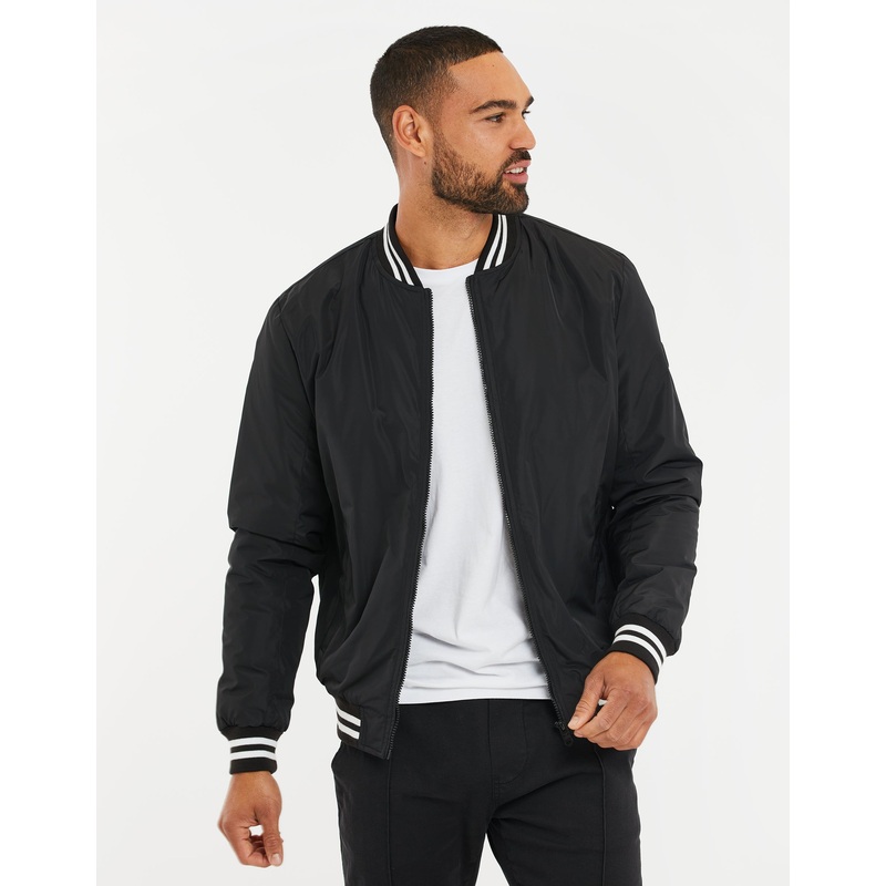 Black Bomber Jacket Black S