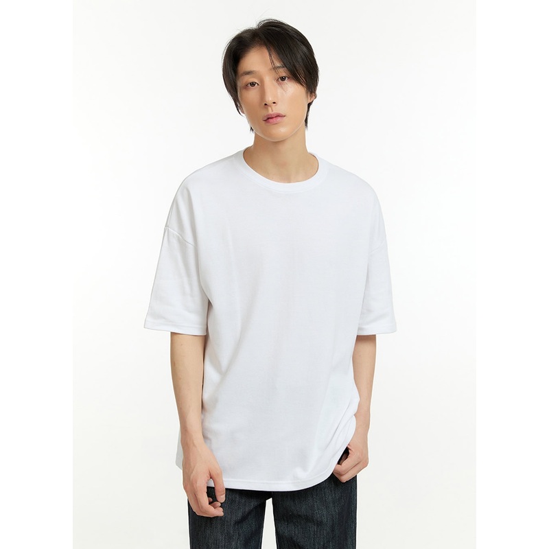 Men’s Oversize Round Neck T-Shirt (White) IL418 White 1XL/2XL