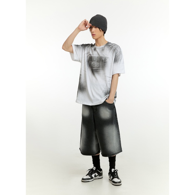 Men’s Washed Shorts IL418 Black M/L