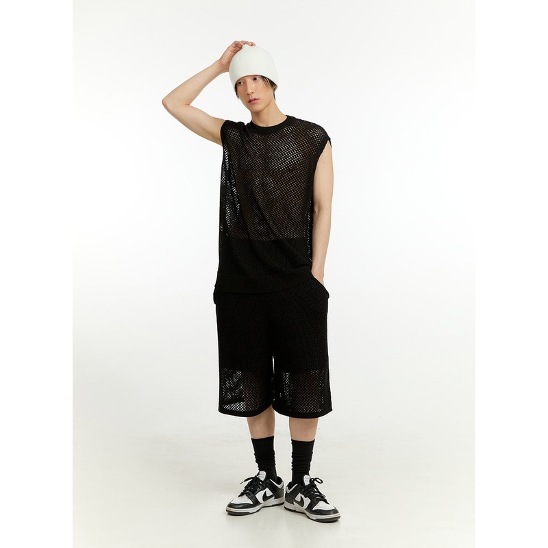 Men’s Wide Fit Bermuda Pants IL418 Black M/L