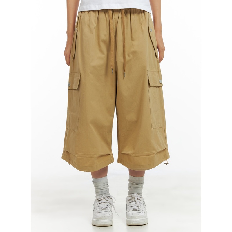 Midi Cargo Shorts CL418 Beige S/M