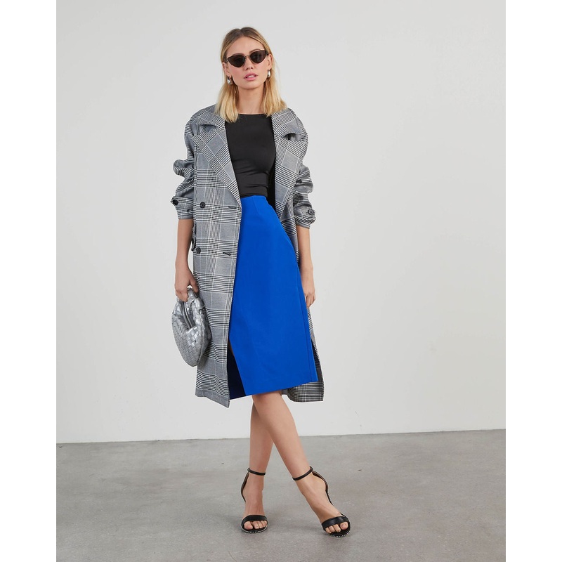 Norrie Slit Midi Skirt Cobalt XS