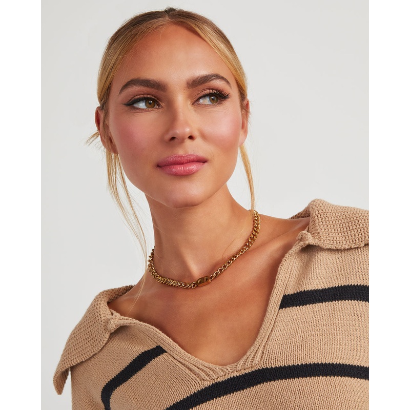 So Icy Cuban Link Chain Necklace Gold O/S