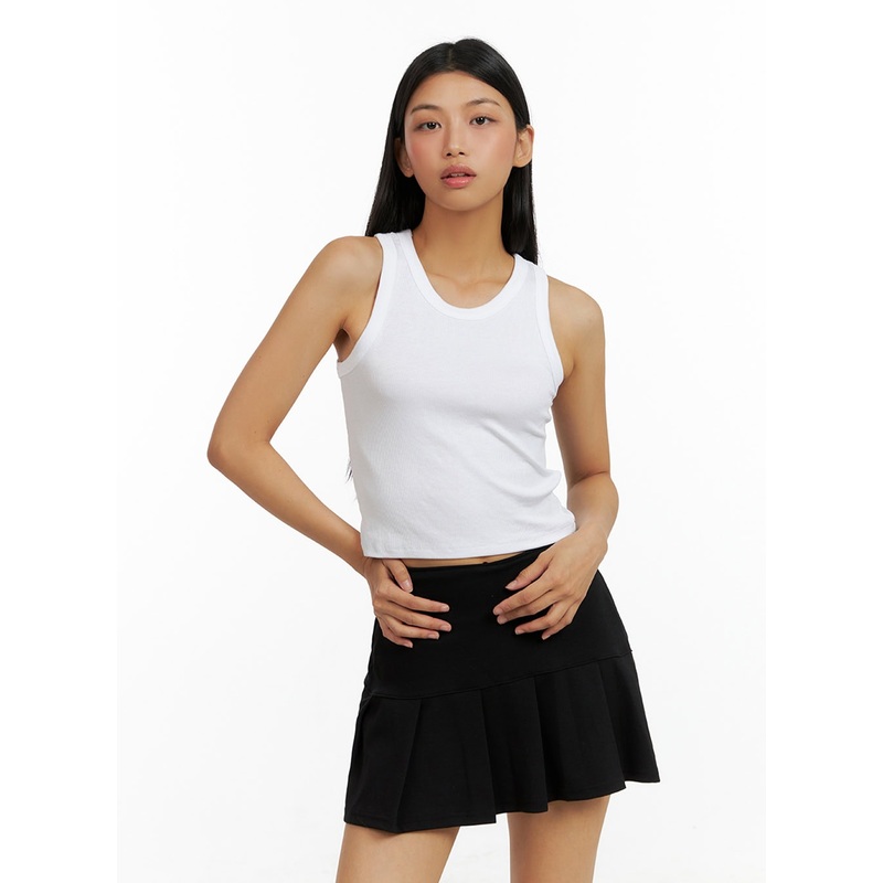 Basic Solid Tank Top IL419 White S/M