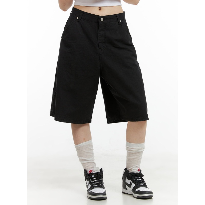 Cotton Bermuda Pants CL422 Black S