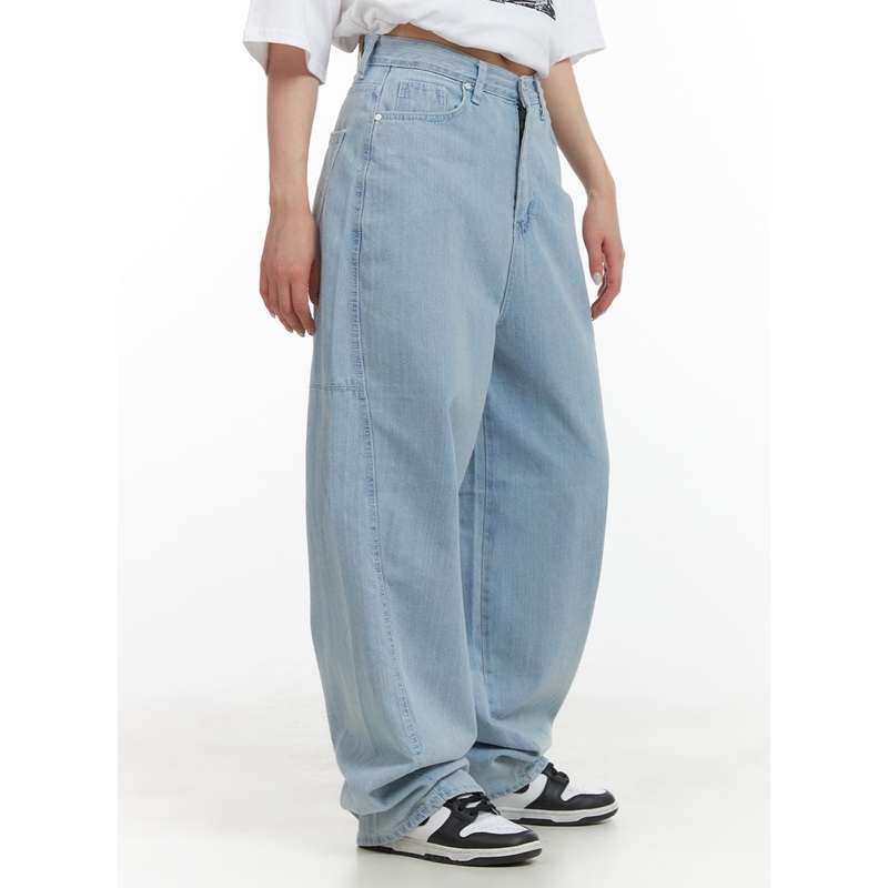 Low Rise Wide Fit Baggy Jeans CL422 Light blue S