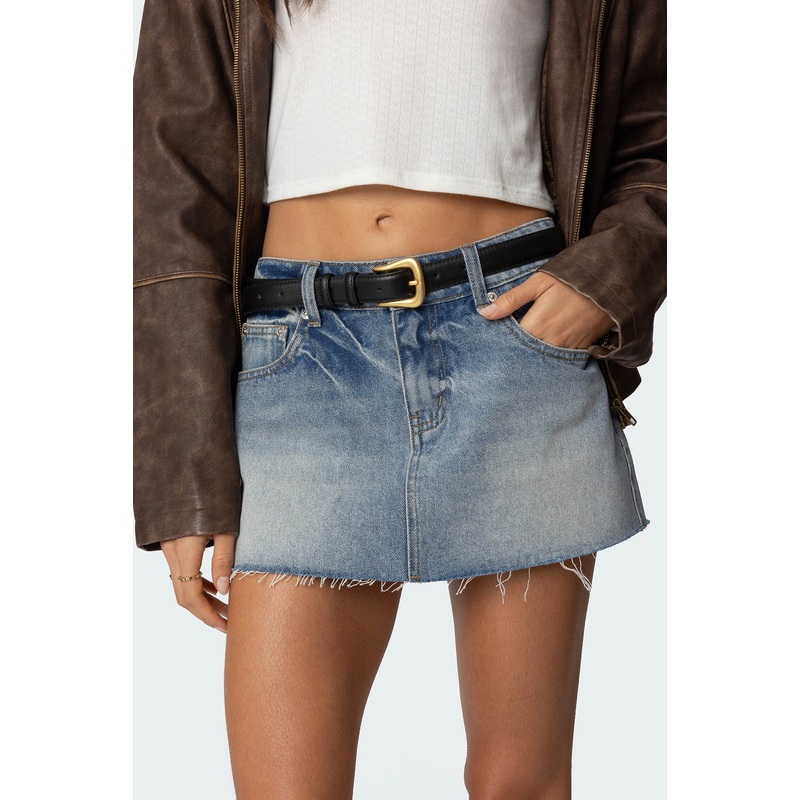 Back To Basics Faux Leather Belt BLACK OS