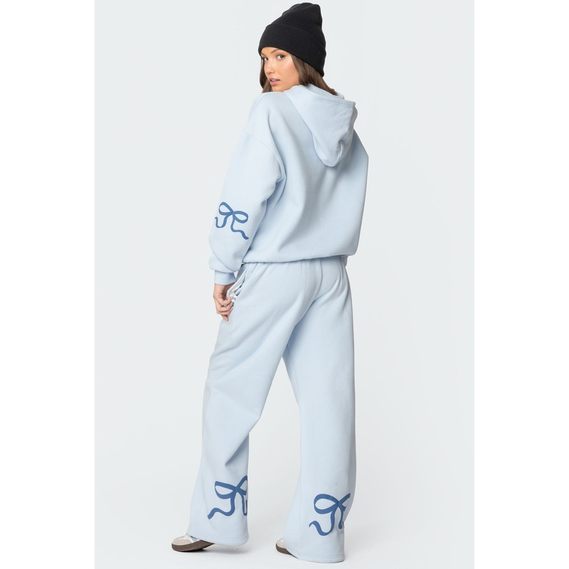 Bonney Bow Detail Sweatpants BLUE XS
