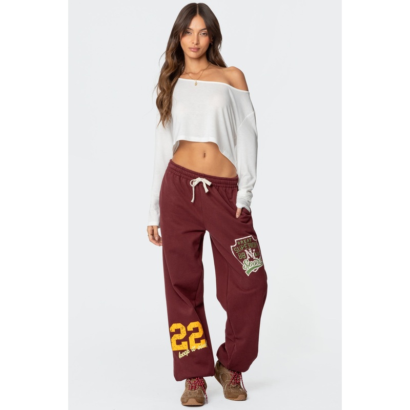 Bramty Oversized Sweatpants BURGUNDY XS