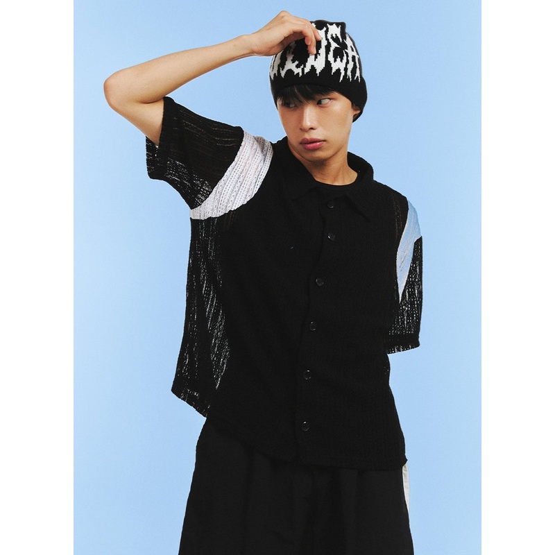 Men’s Sheer Loose Fit T-Shirt CL429 Black M/L