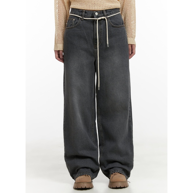 Kay String Baggy Jeans CL431 Black S