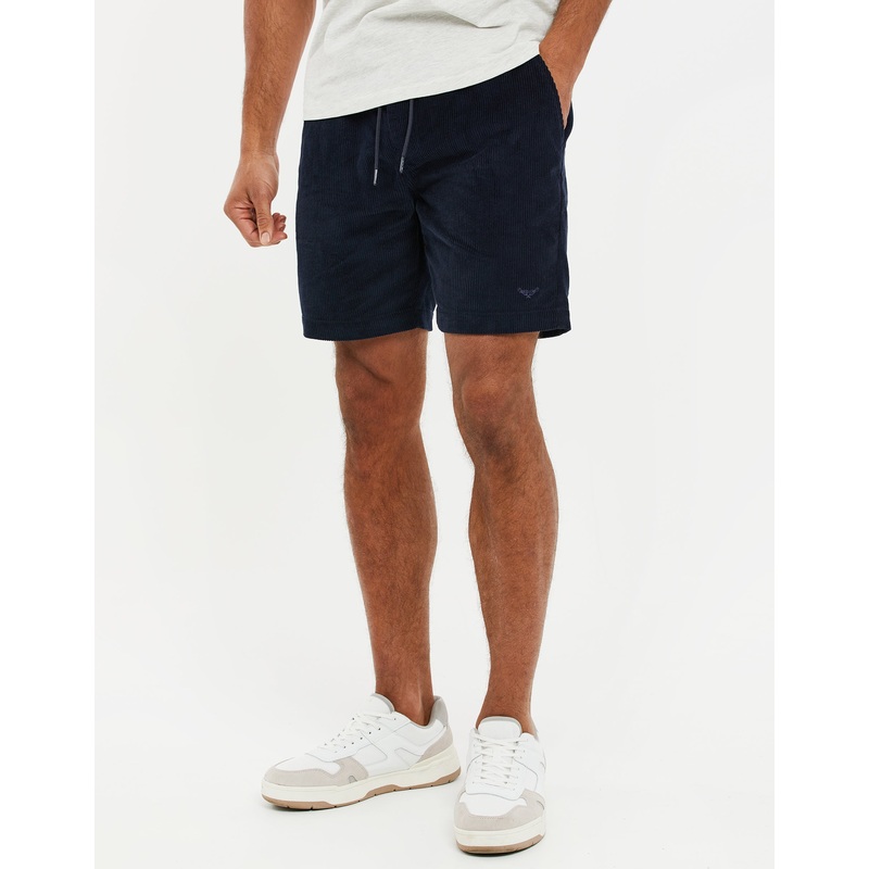 Navy Corduroy Shorts Navy 30