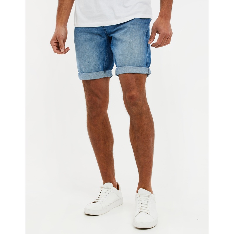Mid Wash Denim Shorts Mid Wash 30