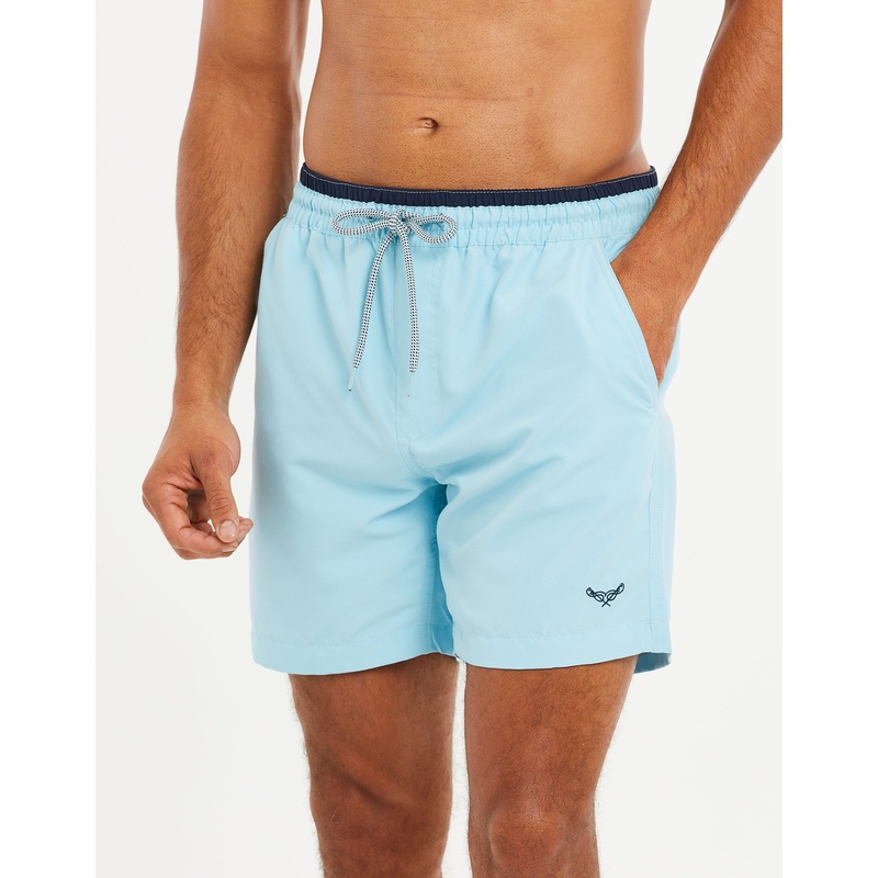 Sky Blue Contrast Logo Swim Shorts Sky Blue S