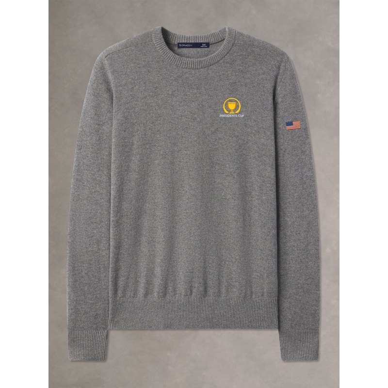 007 CASHMERE CREWNECK | U.S. TEAM | GREY HEATHER GREY HEATHER SML