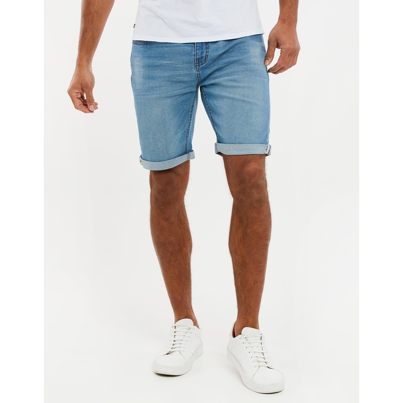 Light Wash Blue Denim Shorts Light Wash 30