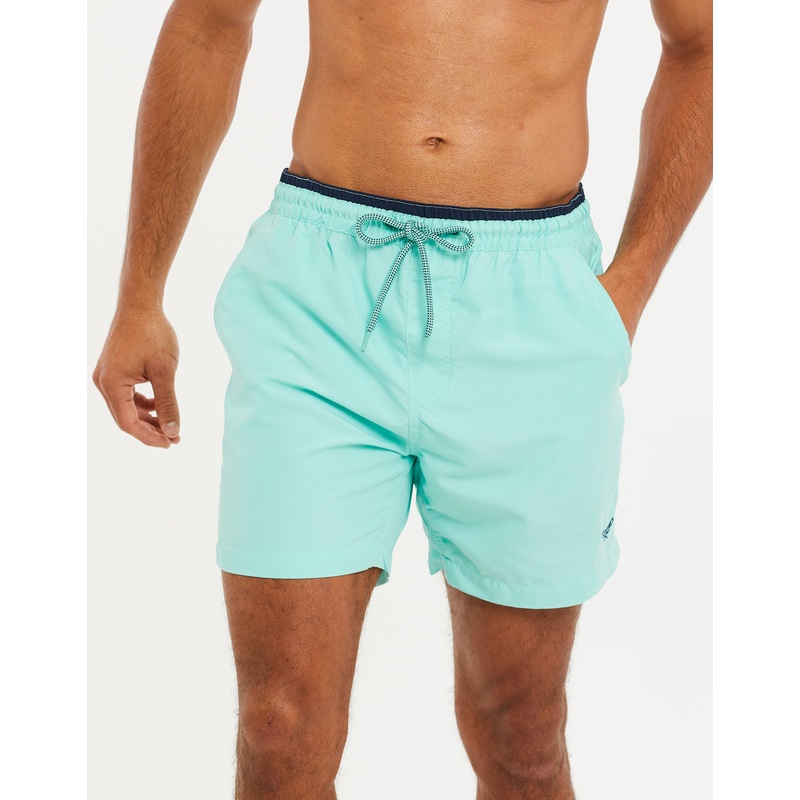 Mint Green Contrast Logo Swim Shorts Mint Green S