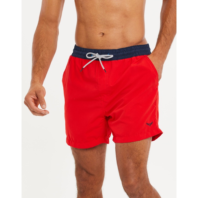 Red Contrast Swim Shorts Red S