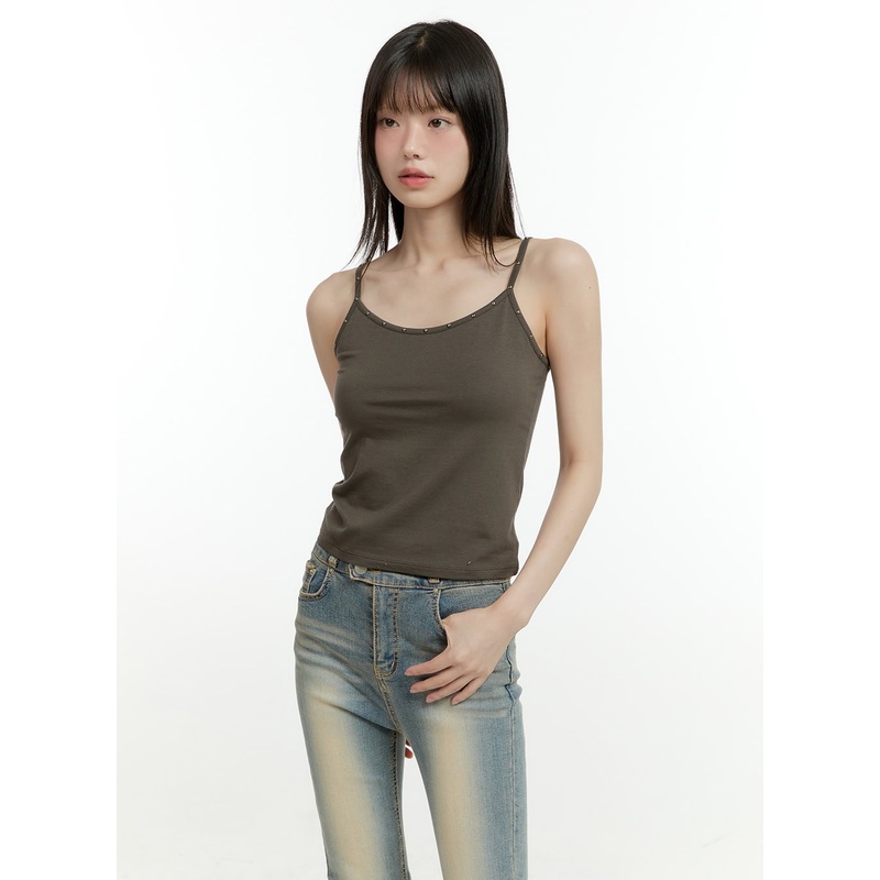 Stud Cami Top CG401 Dark gray S/M