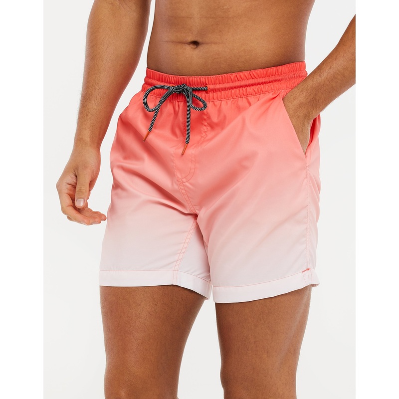 Coral Pink Ombr Swim Shorts Coral Pink S