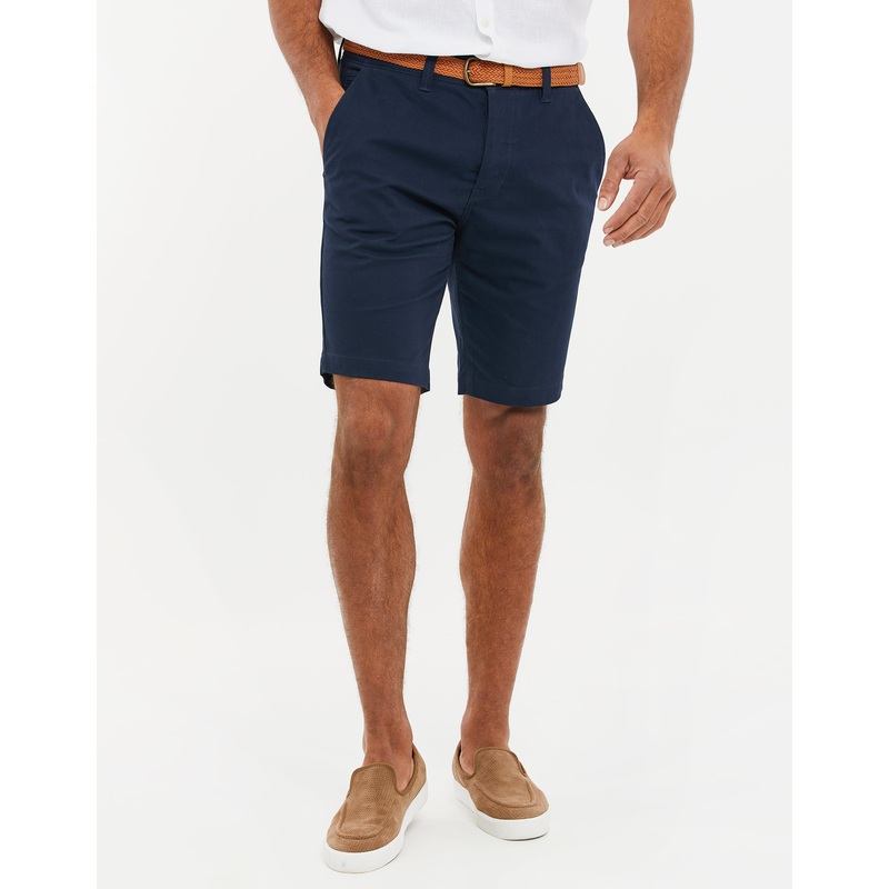 Navy Belted Chino Shorts Navy 30
