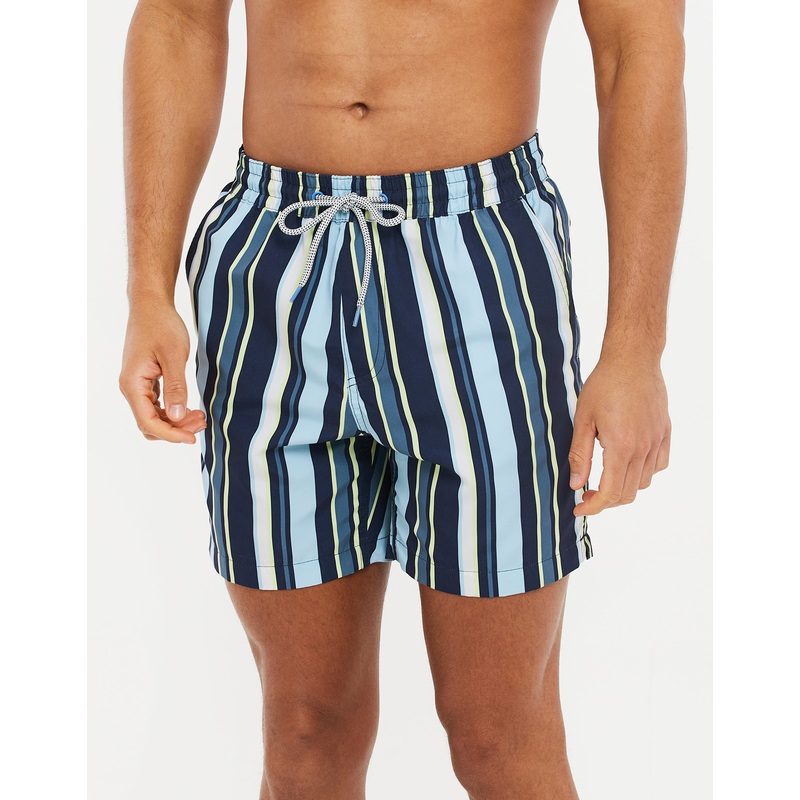 Sky Blue Striped Swim Shorts Sky Blue S