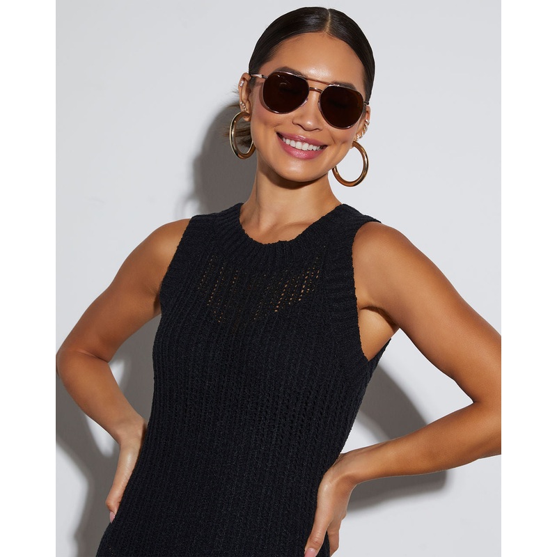 Cruising Aviator Sunglasses Brown/Gold O/S