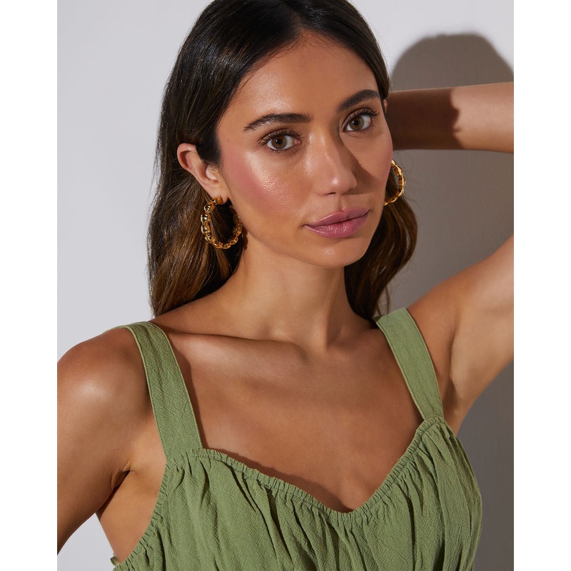 Dilara Bubble Hoop Earrings Gold O/S