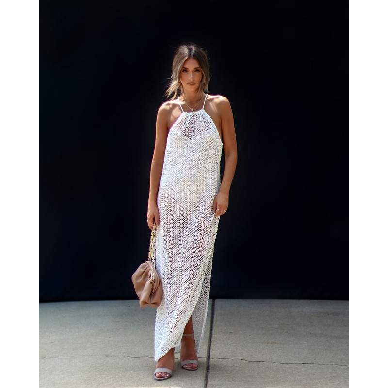 Smyrna Beach Cover Up Dress White S