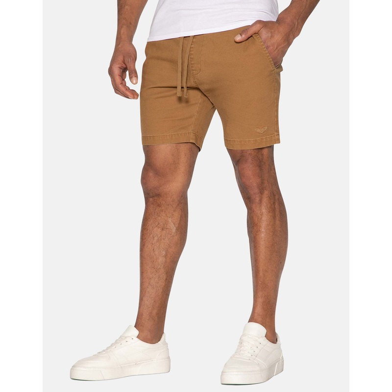 Camel Brown Jogger Style Chino Shorts Camel Brown S