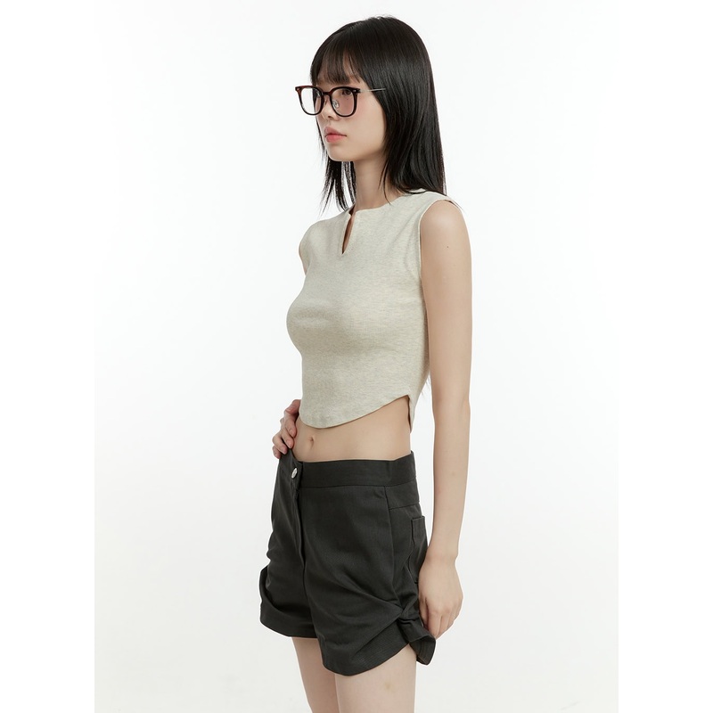 Cut Out Tank Top CG402 Light beige S/M