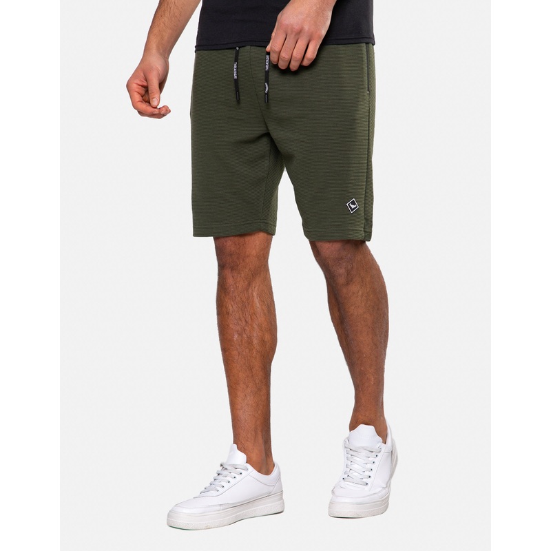 Dark Khaki Green Fleece Sweat Shorts Dark Khaki Green S