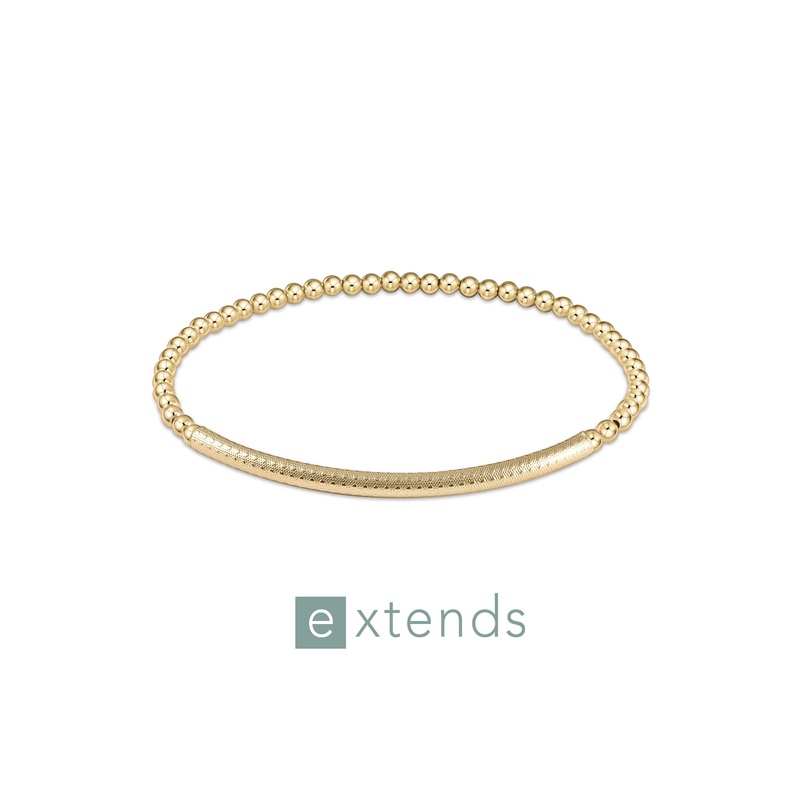 enewton Extends Bliss Bar Textured Gold 3mm Bead Bracelet