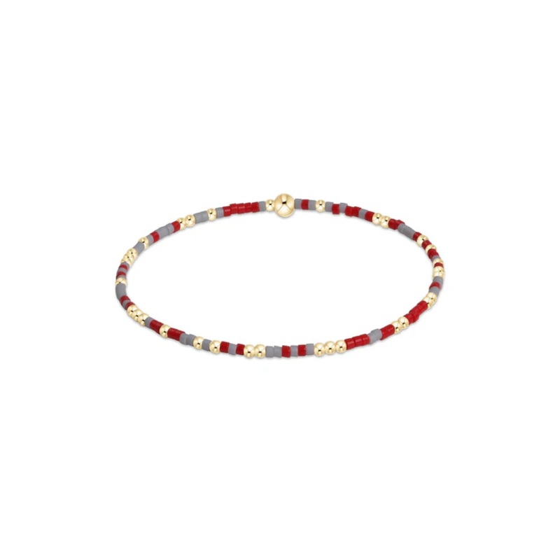 enewton Gameday Hope Unwritten Bracelet – Grey-Bright Red