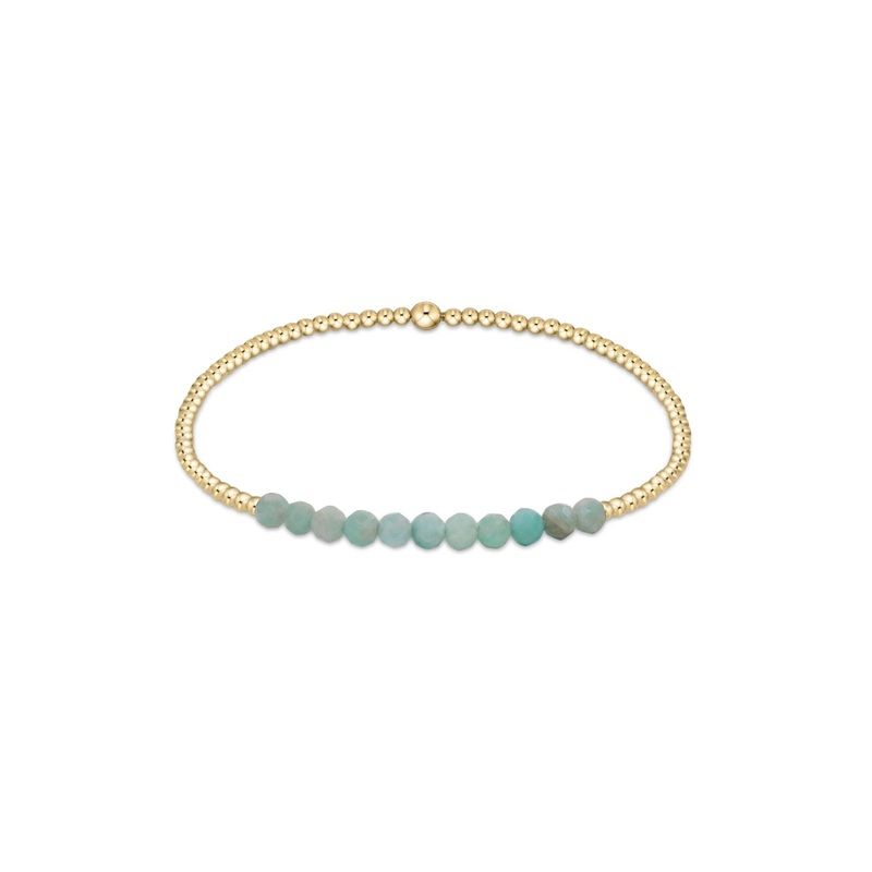 enewton  Gold Bliss Classic 2mm Bead Amazonite Bracelet