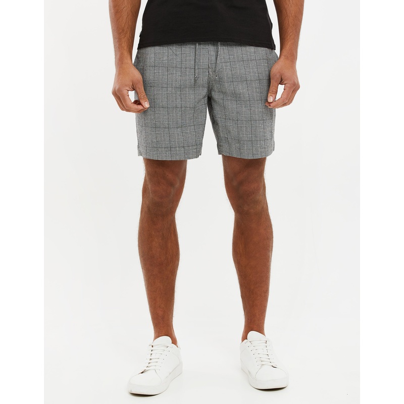 Grey Prince Check Shorts Grey S