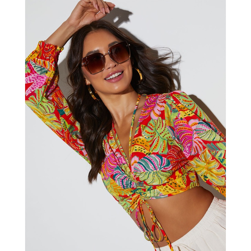 Hollywood Frameless Square Sunglasses Brown O/S