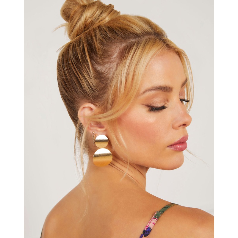 Lydia Drop Earrings Gold O/S