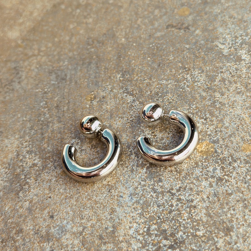 Ball Reversible Hoop Earring 25mm  23739 S Pl.