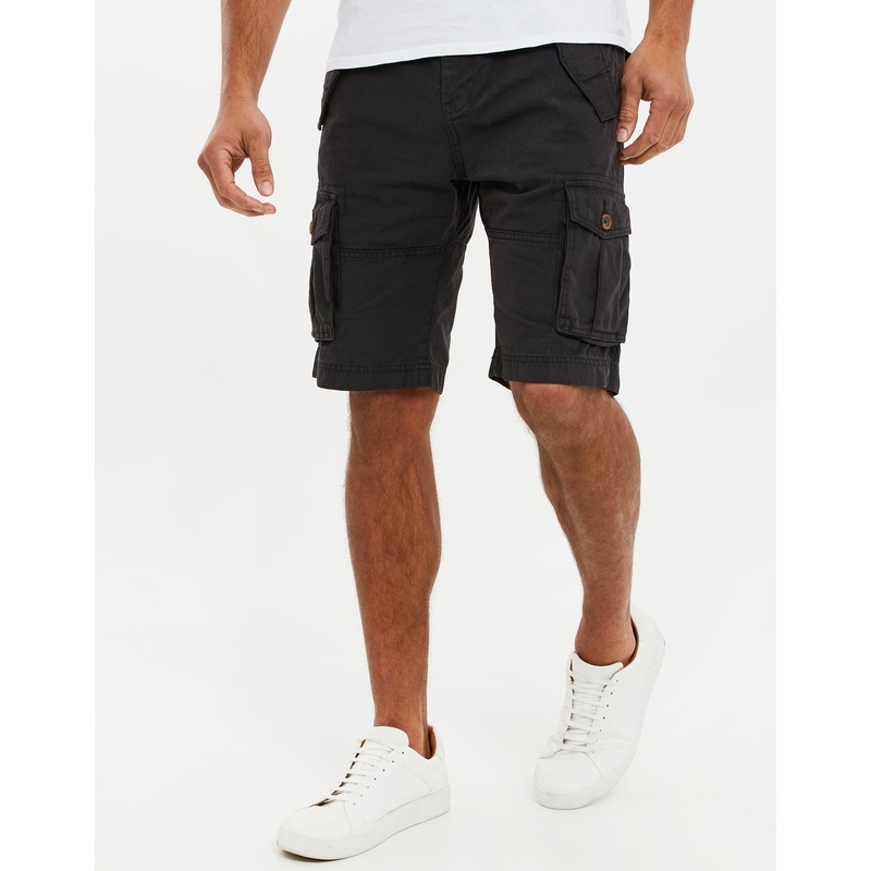 Black Cargo Shorts Black 30