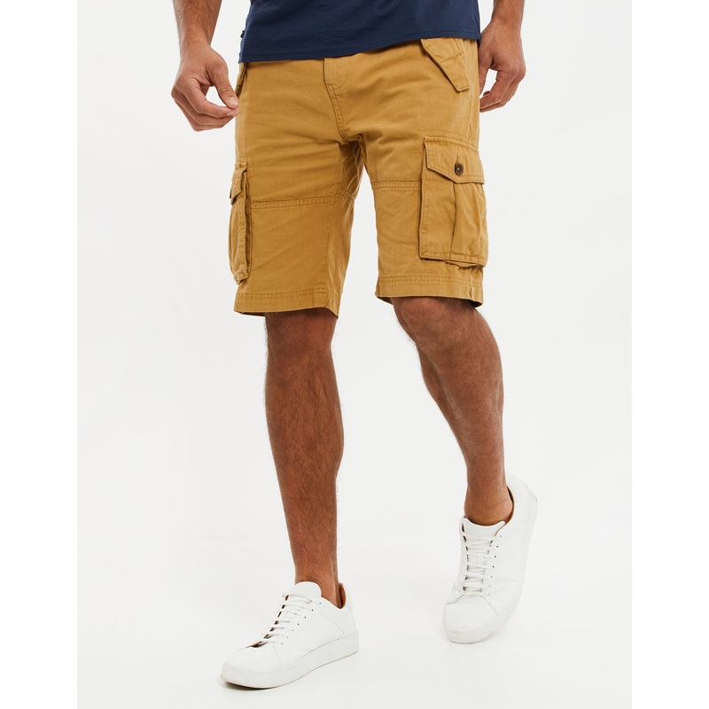 Camel Brown Cargo Shorts Camel Brown 30